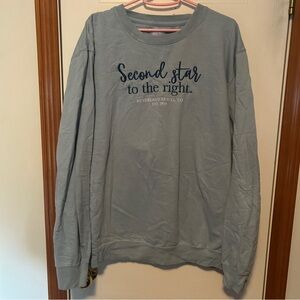 Second Star to the Right Disney Peter Pan Embroidered Sweatshirt